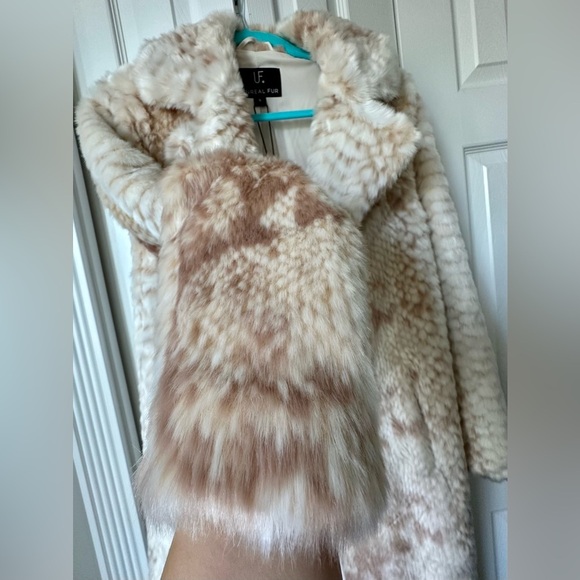 🎸UNREAL FUR🎸🔥NWT🔥Montmartre Coat in Beige/Pink— size S - Picture 8 of 14